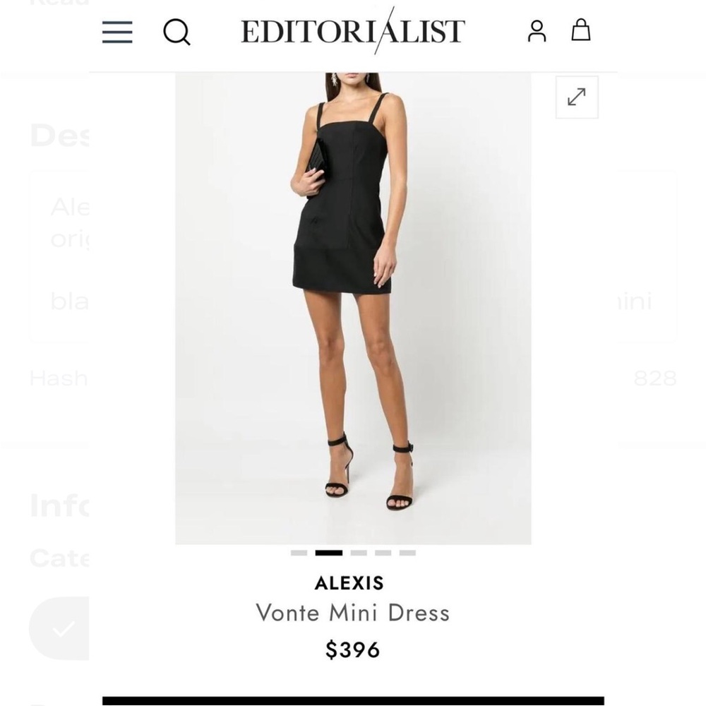 Alexis Elegant Black Mini Dress